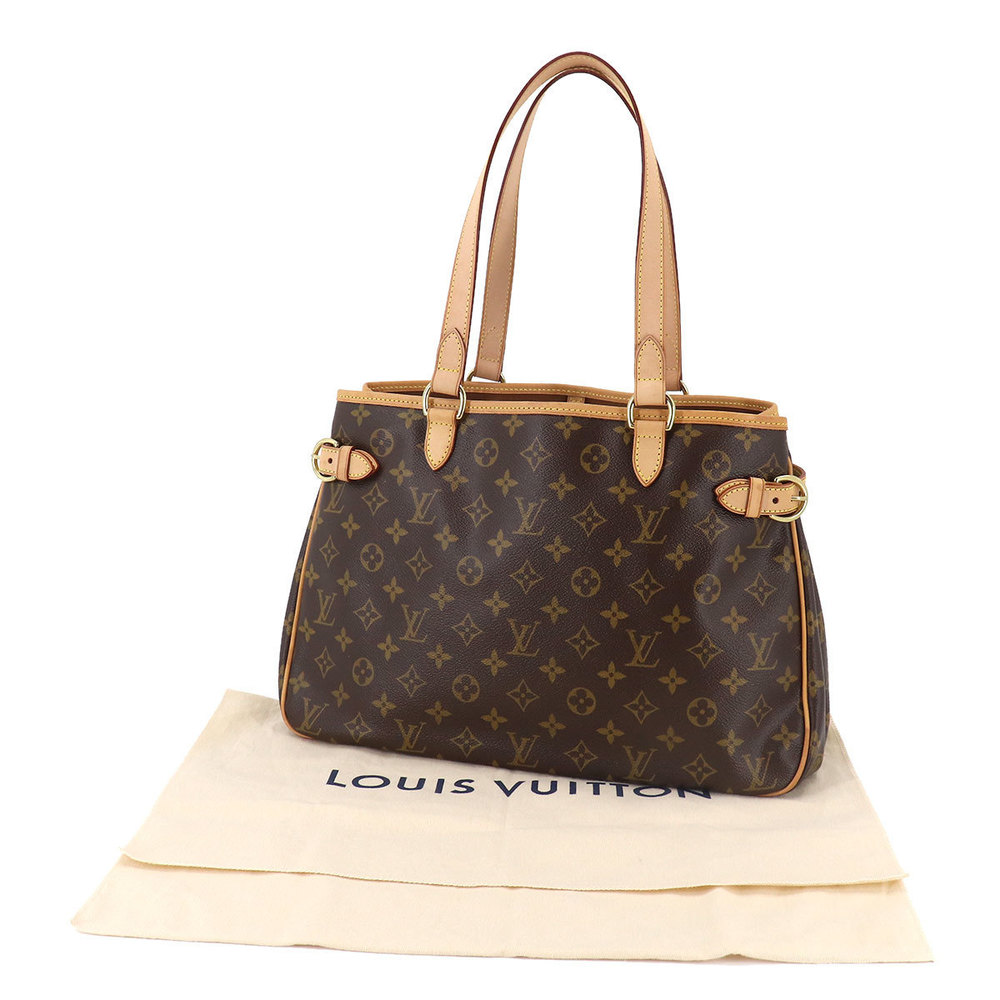 Louis Vuitton Monogram Batignolles Horizontal Tote Brown Gold Metal Fittings - Picture 8 of 9